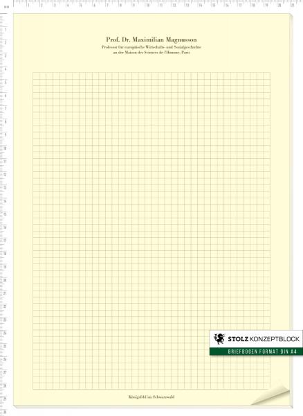 STOLZ Konzeptblock A4 kariert (Bodoni Regular)